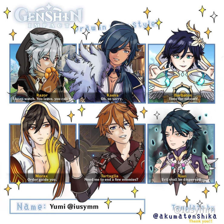 Genshin Characters In My Style Genshin Impact Official Community Genshin Characters In My Style Genshin Impact Official Community