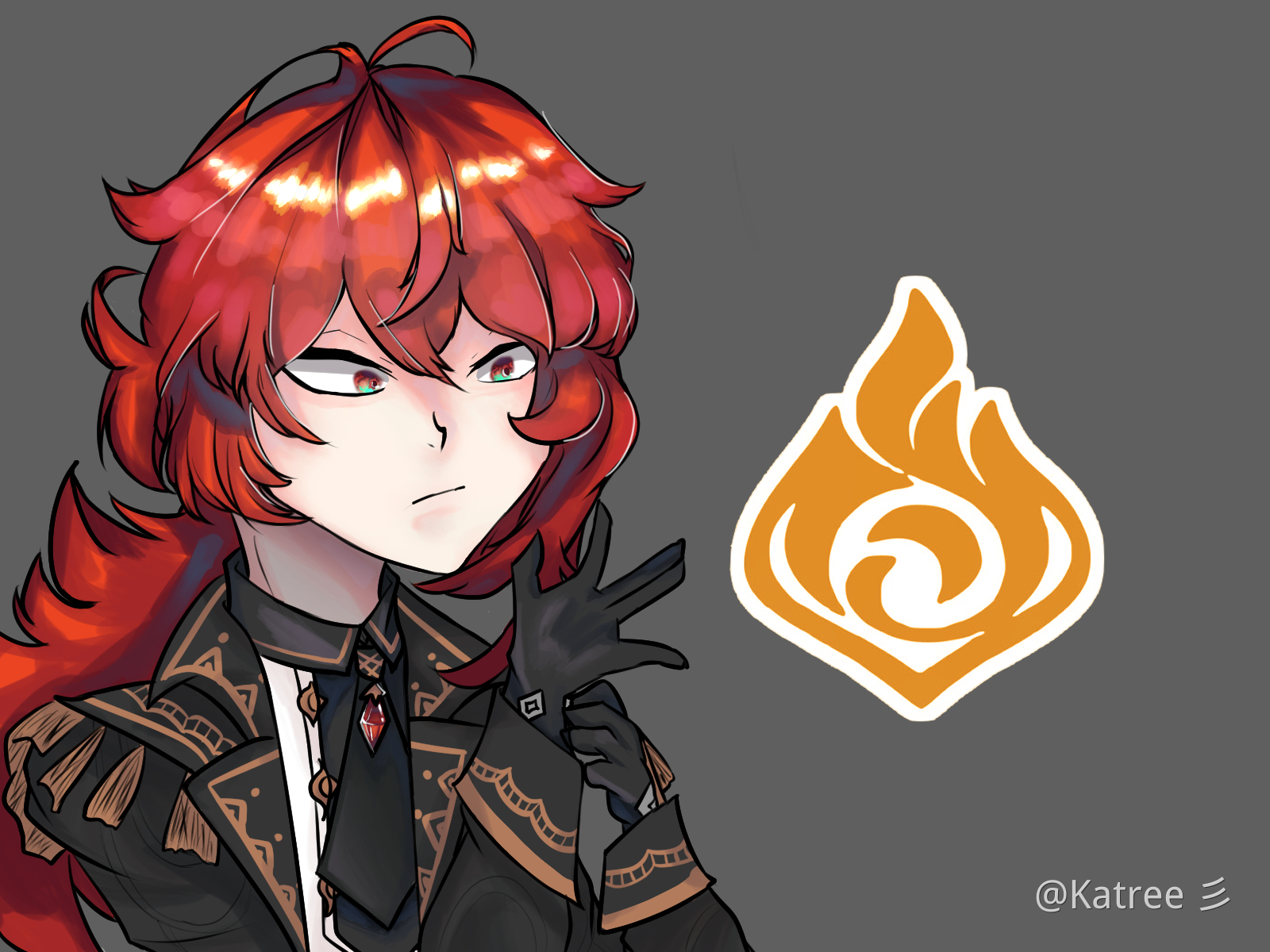 Diluc fan art Genshin Impact | HoYoLAB