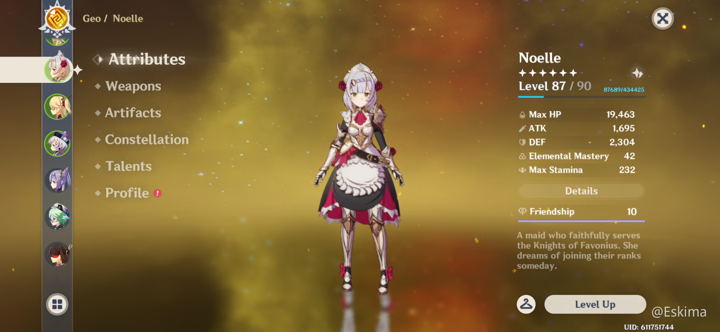 My Noelle is coming along! Genshin Impact | HoYoLAB