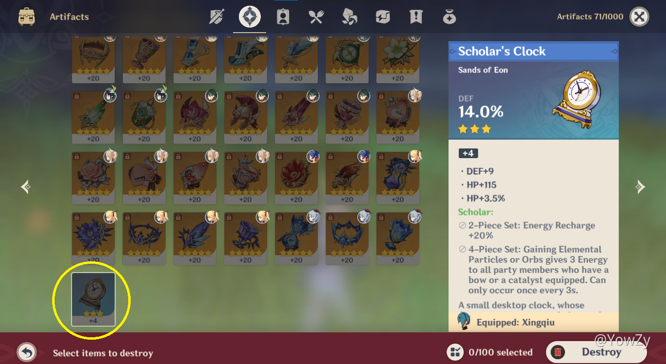 Add Option to Dismantle Artifacts in All Categories for Mora or convert