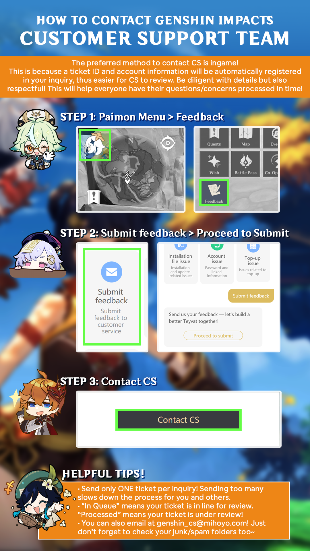 How to contact Genshin Impact's Customer Support Genshin Impact