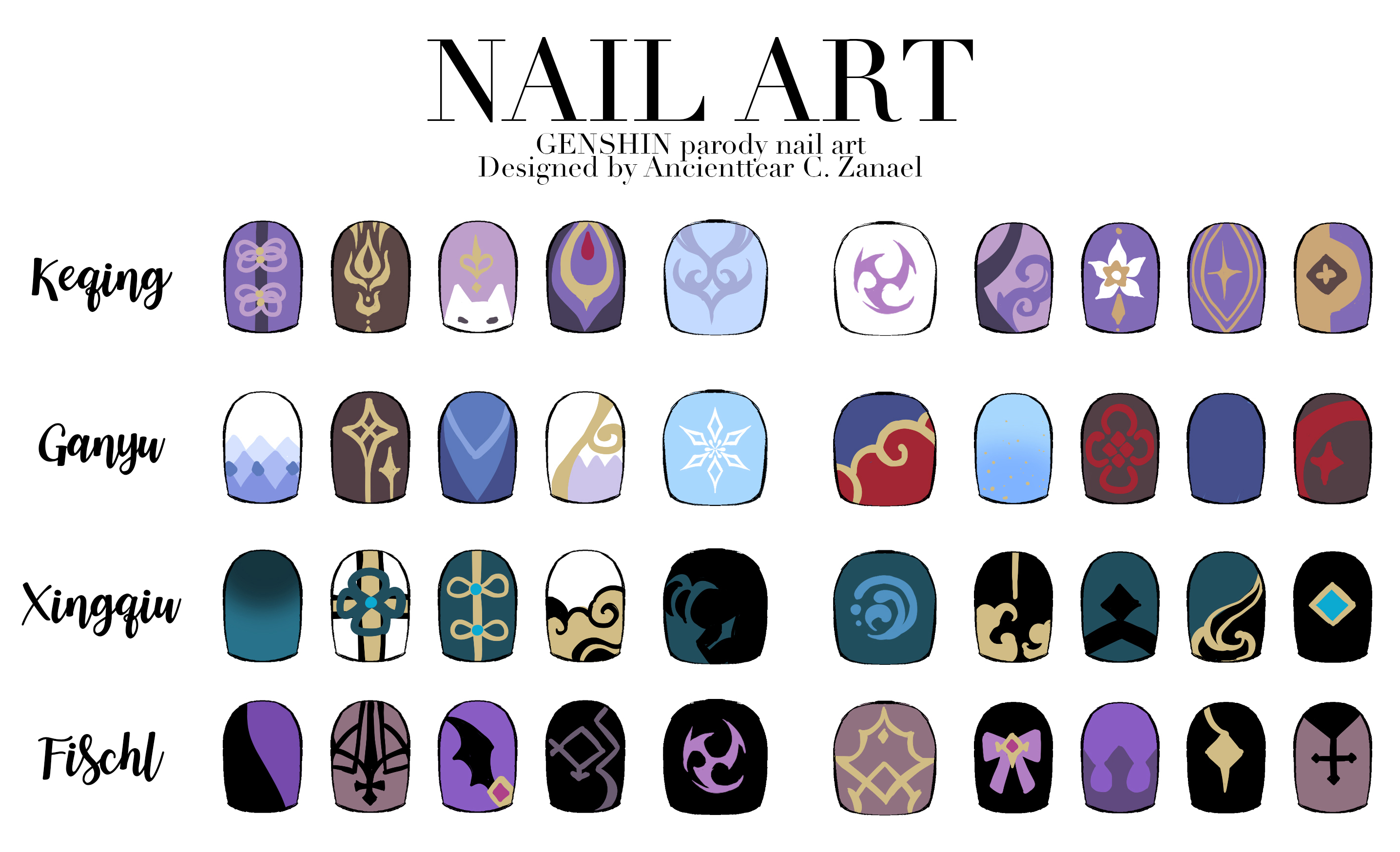 8. Genshin Impact Nail Art Compilation - wide 1
