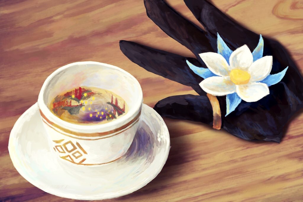 Tea set of Zhongli in a sea of light Genshin Impact HoYoLAB