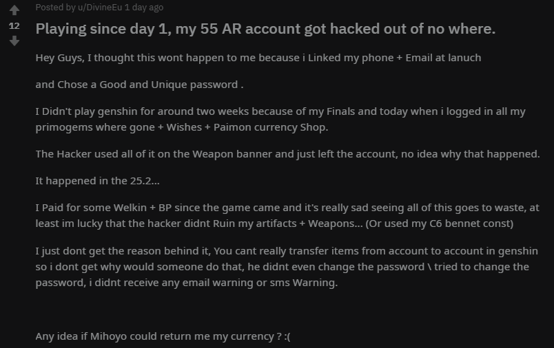 Important Announcement For Account Security Player Community