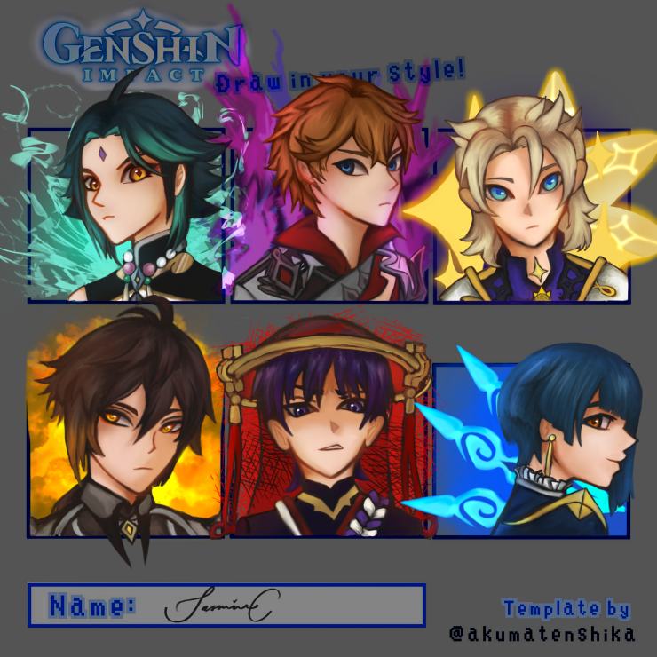 Draw Me In Your Style Genshin Mihoyo Player Community