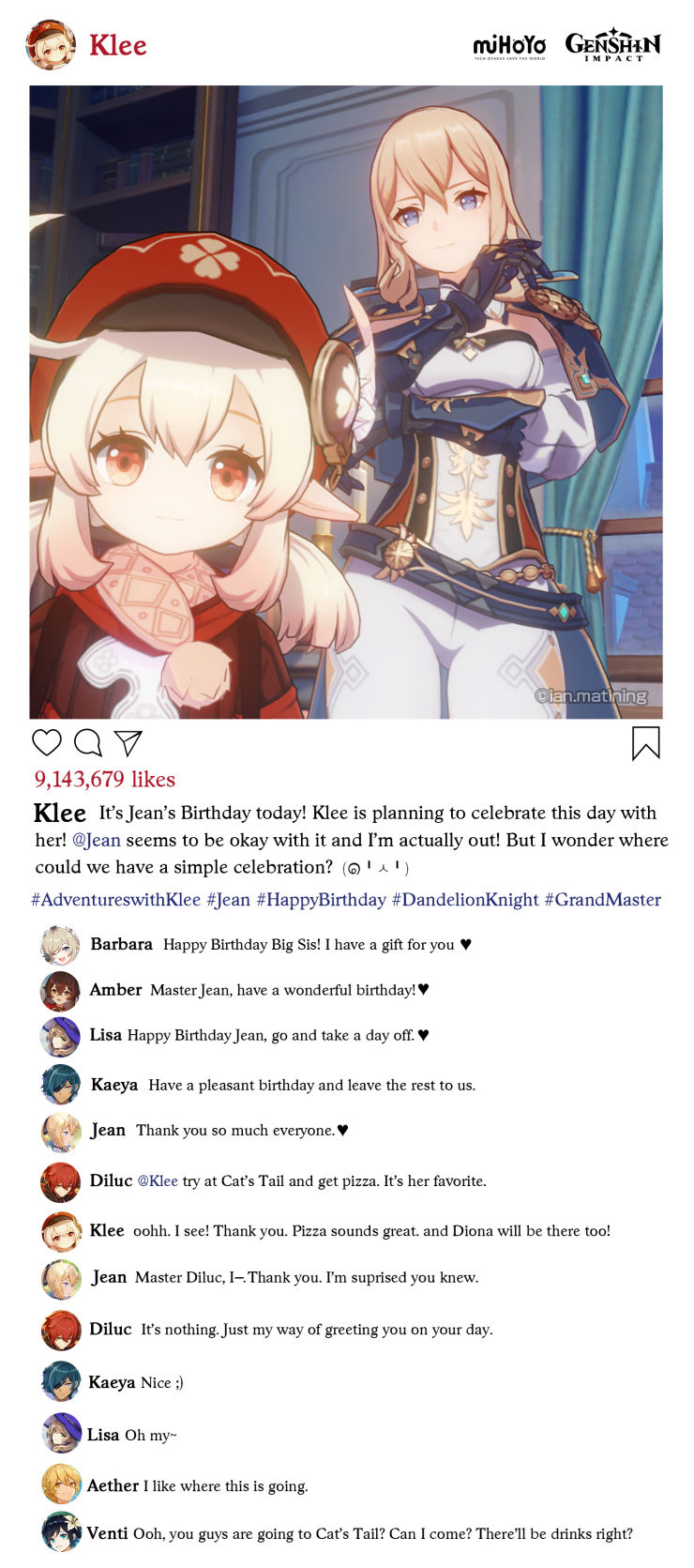 Klee Fanart Funny Adventures With Klee Part 14 Happy Birthday Jean Genshin Impact Official Community happy birthday jean genshin impact