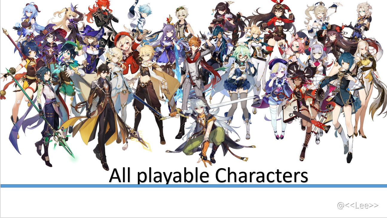 All Playable Characters Genshin Impact
