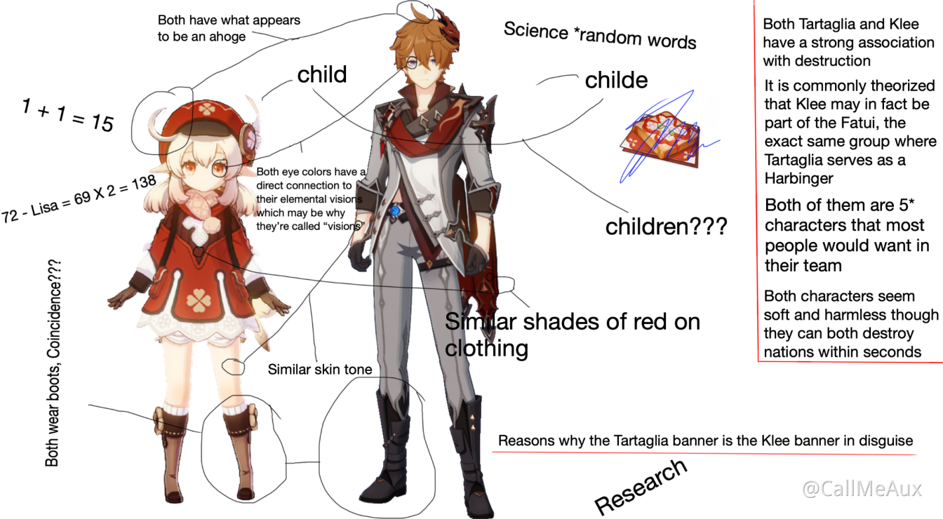 Klee Banner And Tartaglia Childe Banner Genshin Impact Official Community