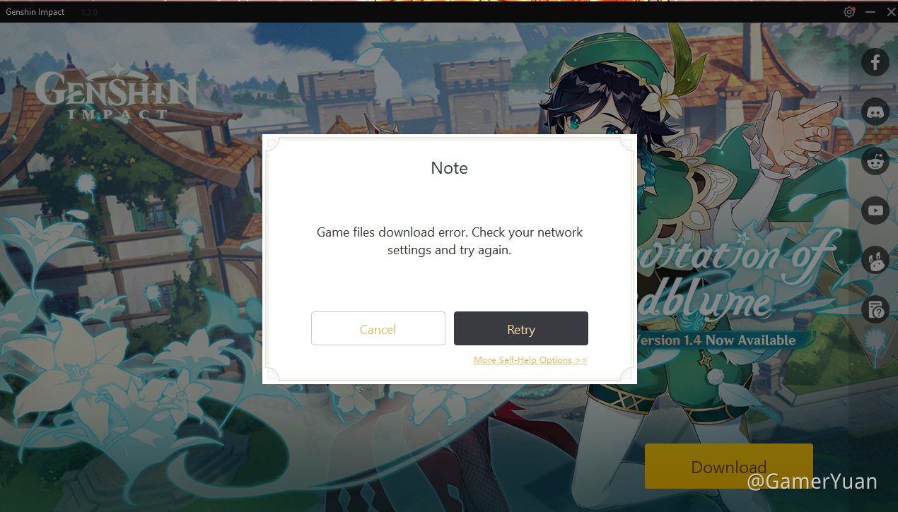 Genshin impact download latest game file error