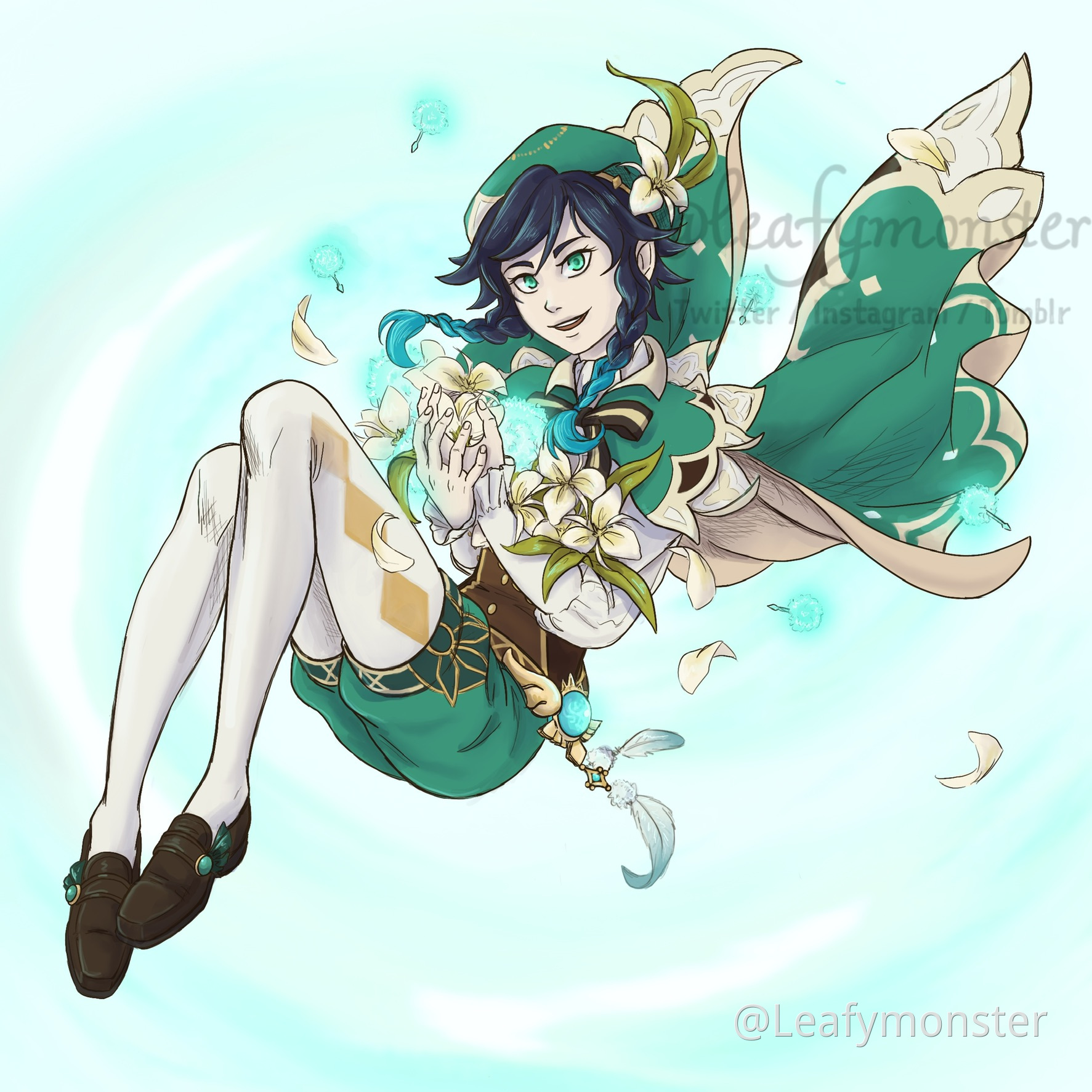 Venti and Flowers Genshin Impact HoYoLAB