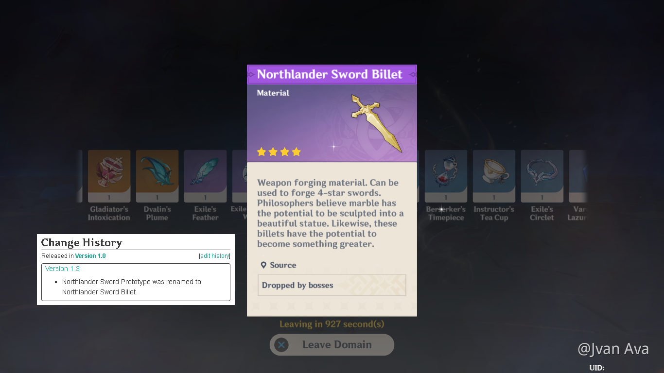 Sword Prototype > Sword Billet Genshin Impact HoYoLAB