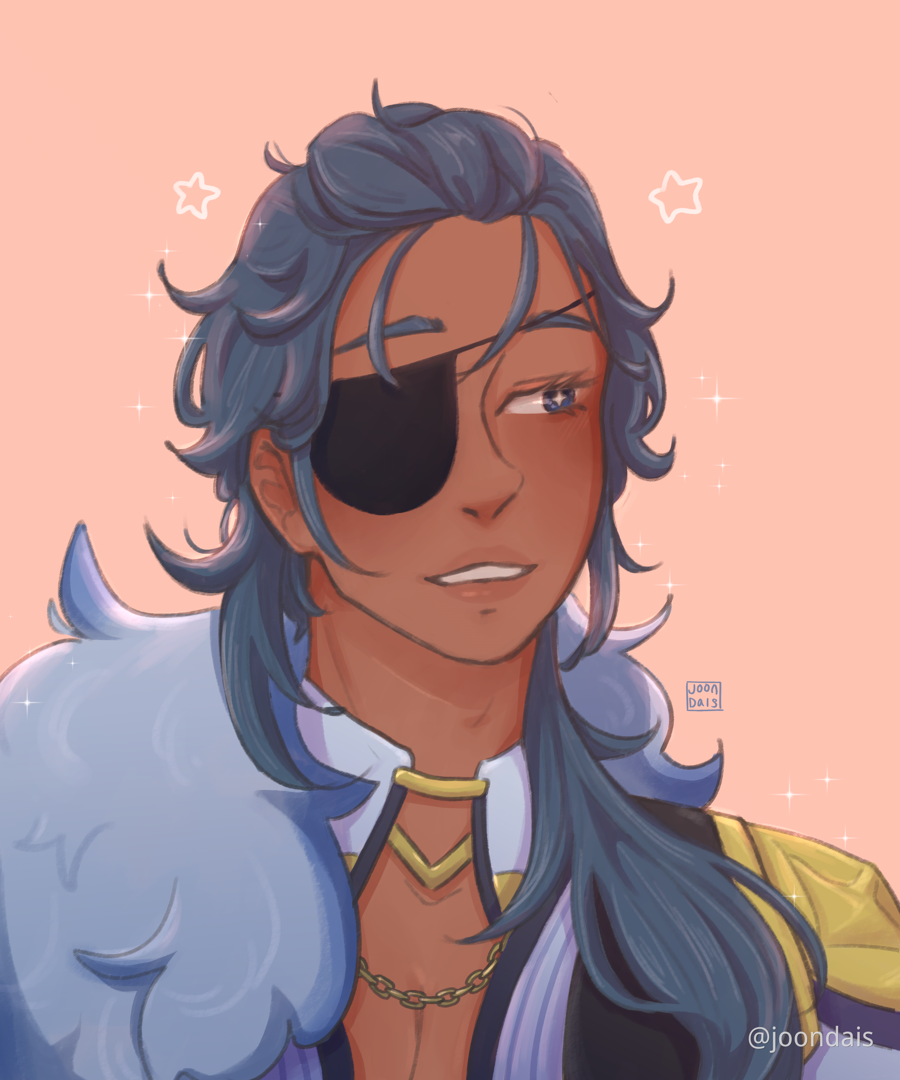 Kaeya but hair pushed back (and eyepatch-less) | Genshin Impact | HoYoLAB