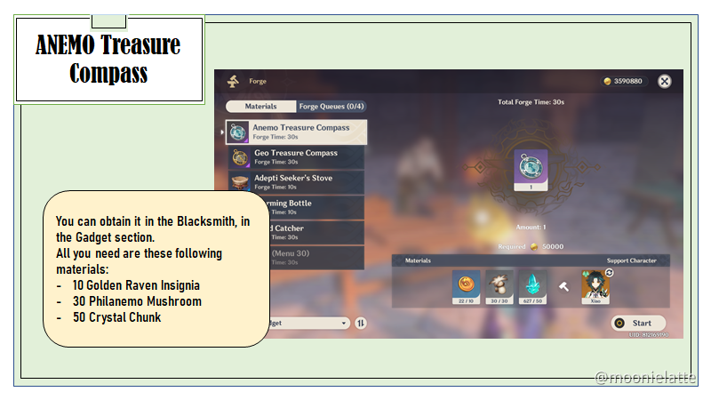 Anemo Treasure Compass GUIDE 