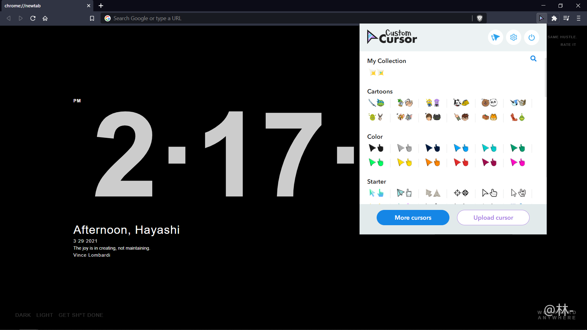 if you use chrome get custom cursor and there is a ton of among us