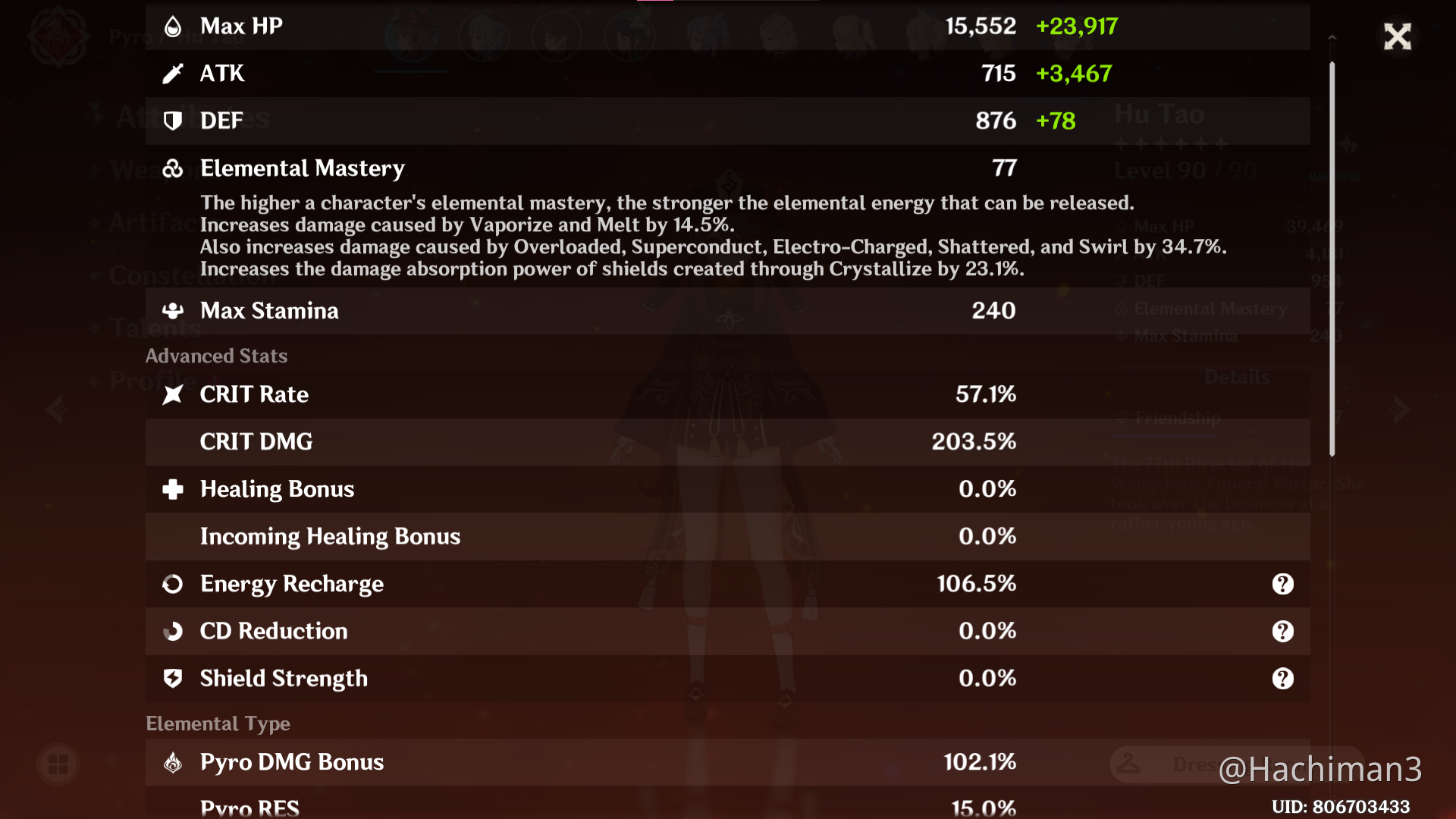 Best artifacts for my Hu Tao Genshin Impact HoYoLAB