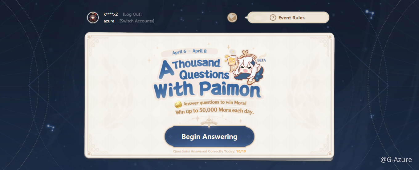Guide Paimon S Thousand Questions Daily Quiz Genshin Impact Official Community