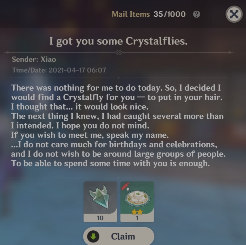 [Birthday Message] Xiao is really a tsundere boy. Genshin Impact HoYoLAB