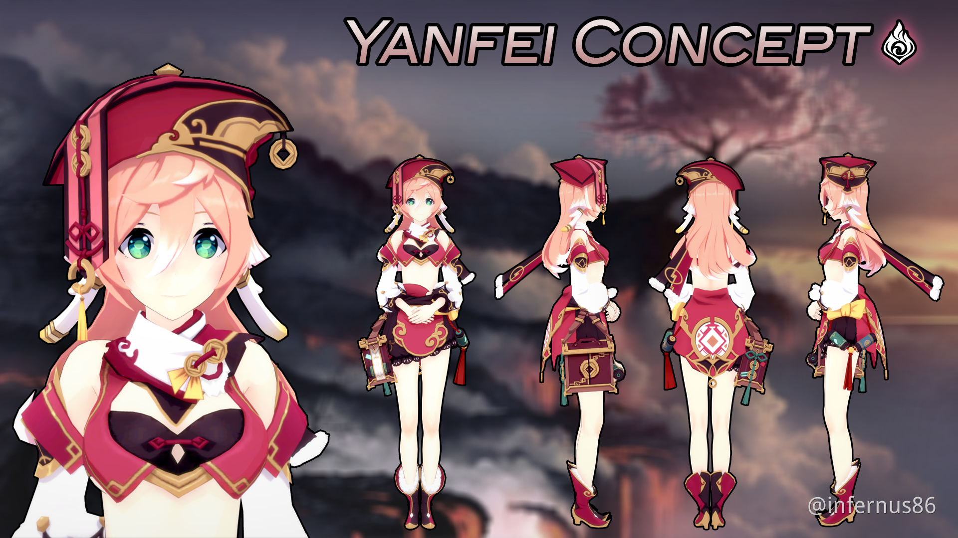 Yanfei Concept Genshin Impact HoYoLAB