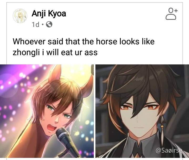 Not Zhongli As The The Horse Prince Genshin Impact Official Community