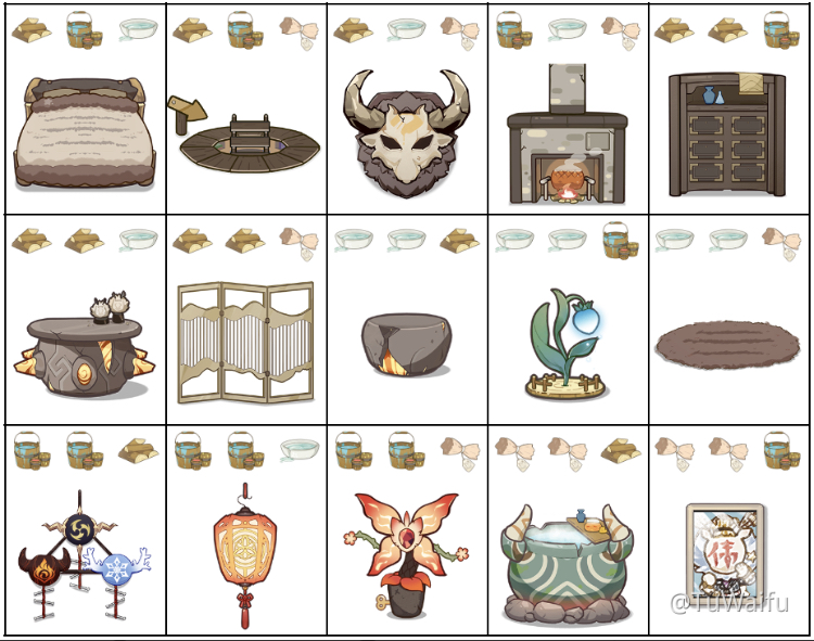 Furniture Schematics Genshin Impact HoYoLAB