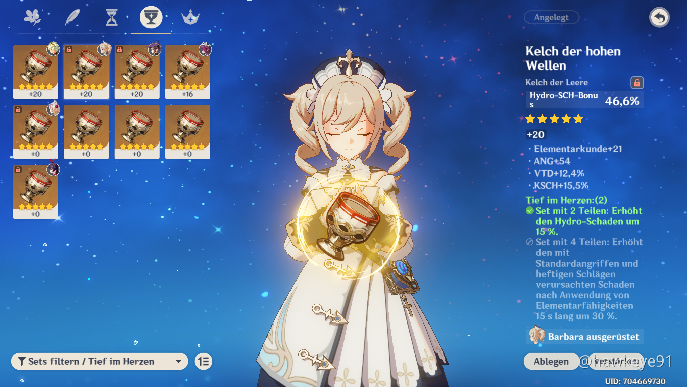 Verbesserungsvorschlag ArtefaktFilter Genshin Impact HoYoLAB