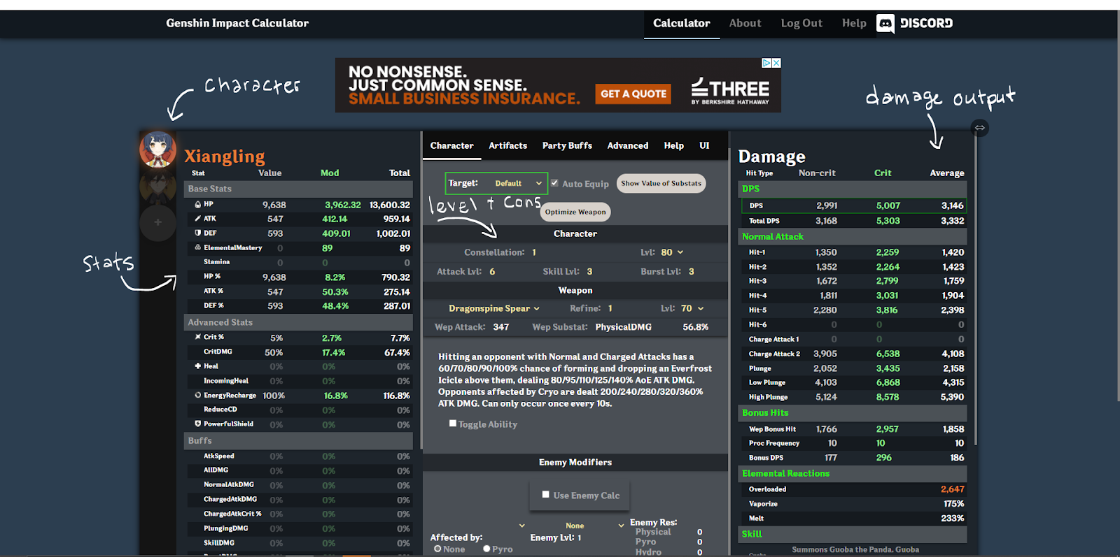 Genshin Damage Calculator & Visualizer