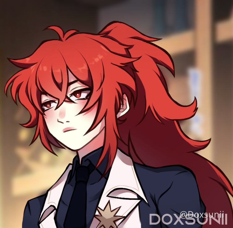 Manga Diluc Redraw Genshin Impact Official Community