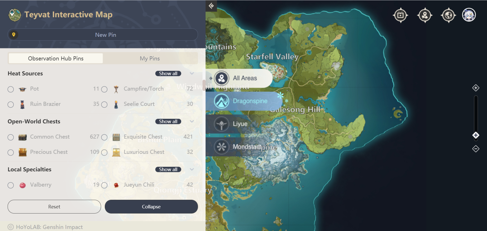 Mihoyo Teyvat Interactive Map