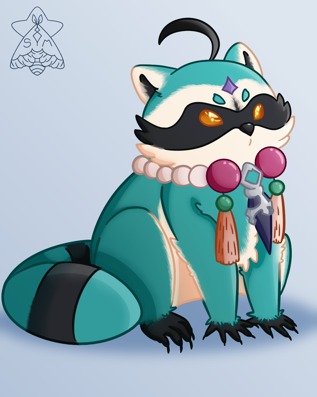 I drew Xiao as a raccoon - Genshin Impact - Official Community