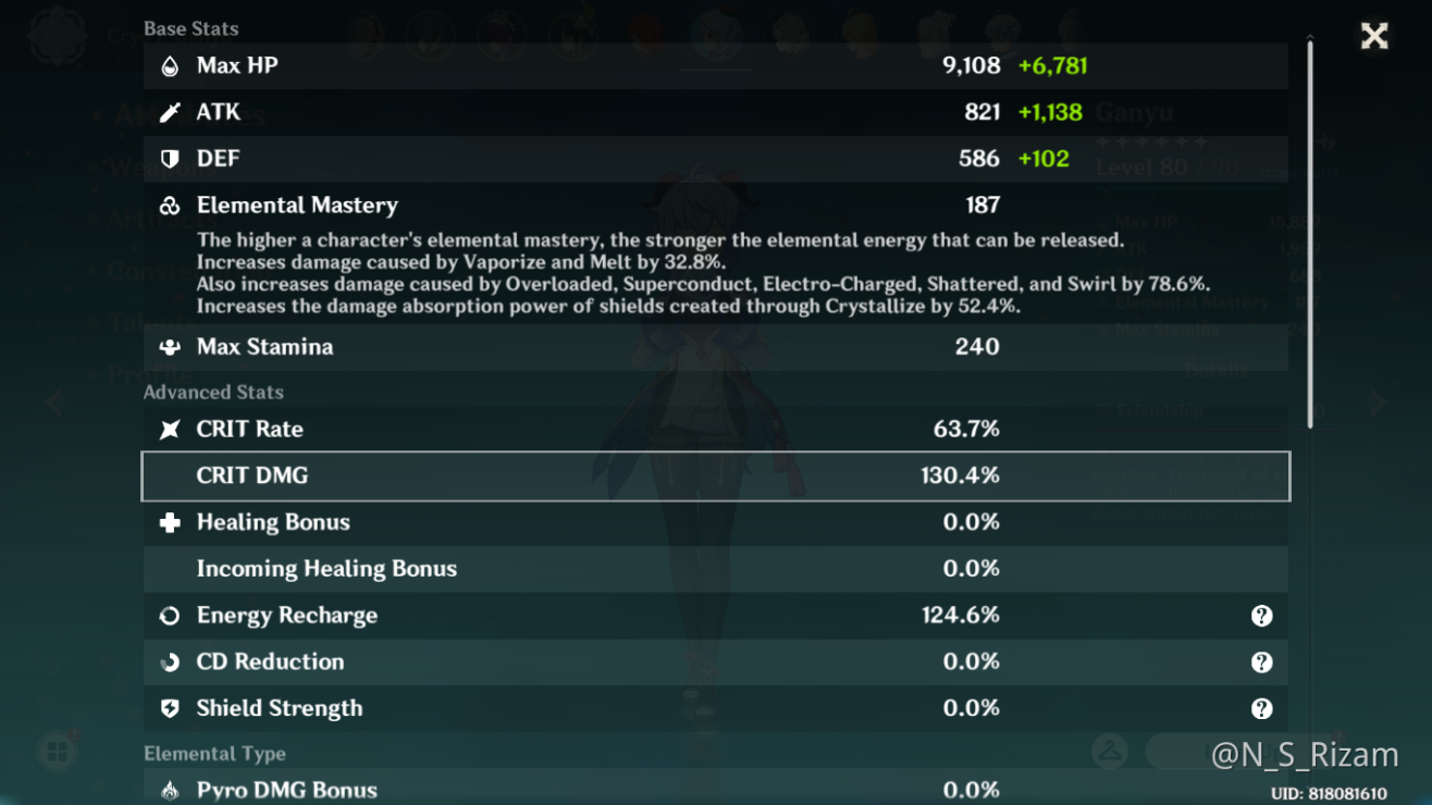 Which Is Better Stat For Ganyu Genshin Impact Official Community