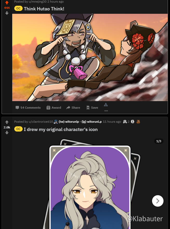 When it comes to Genshin content, reddit is very creative and no two ...