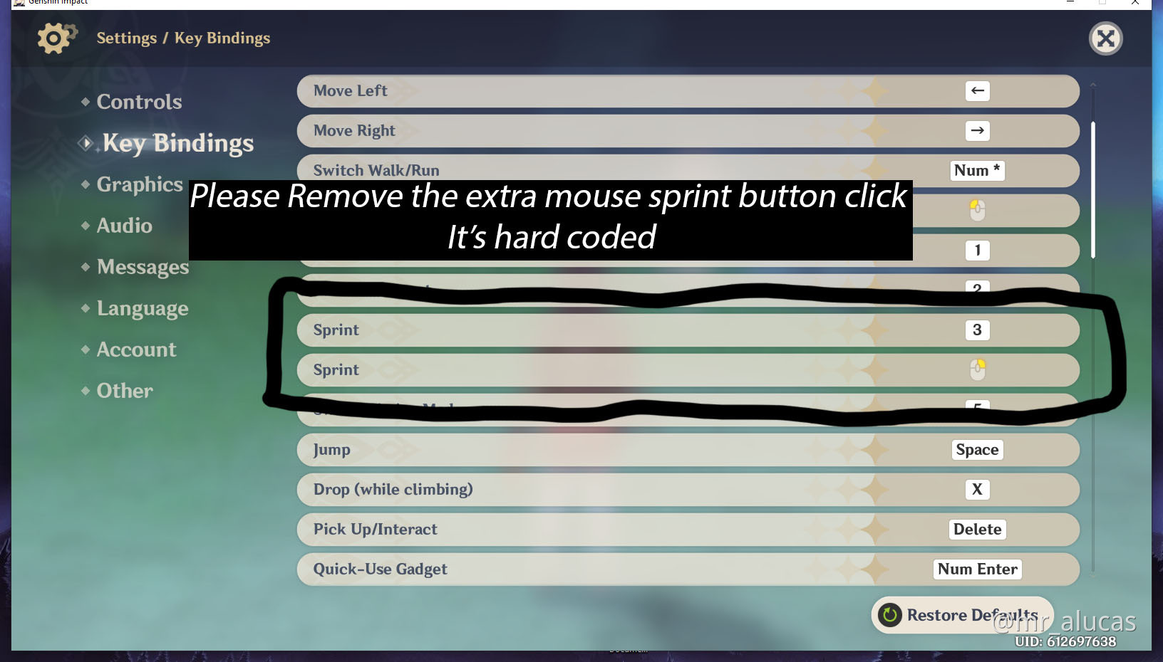Keyboard and mouse controls genshin impact hoyolab