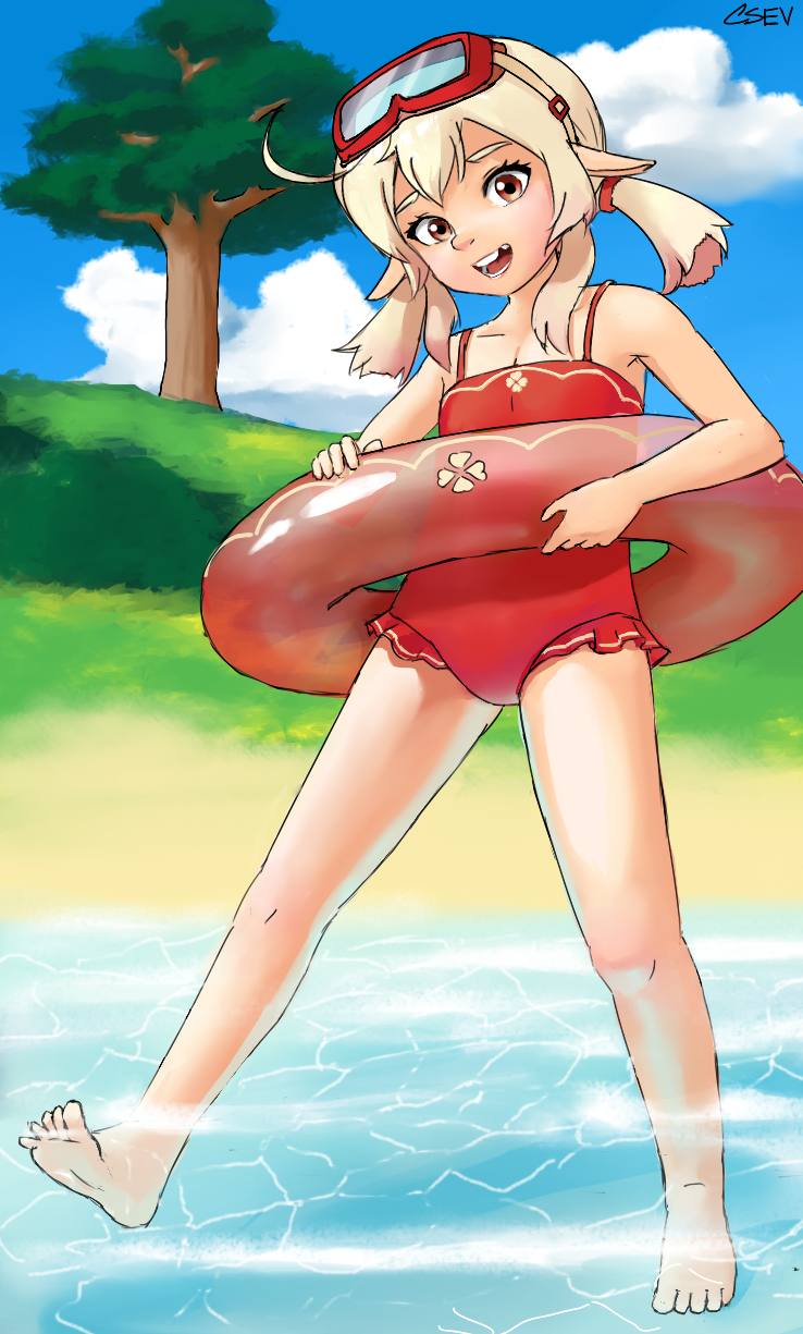 Fanart Klee Showing off her Swimwear Genshin Impact HoYoLAB