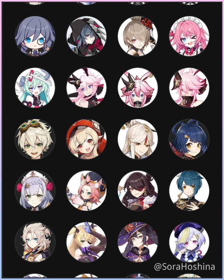 New Massive Hoyolab Profile Picture Collection Genshin Impact Official Community