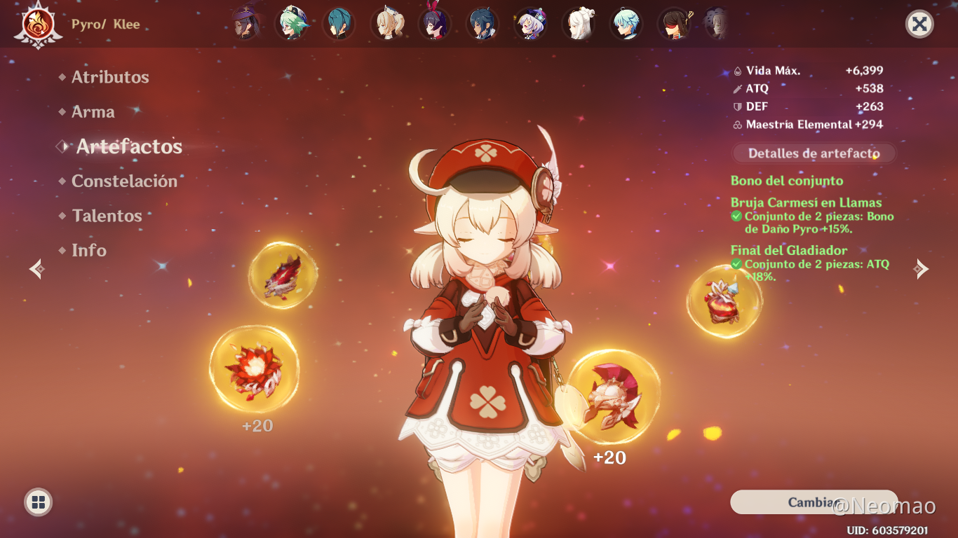 [Klee] Mi build de klee Genshin Impact HoYoLAB