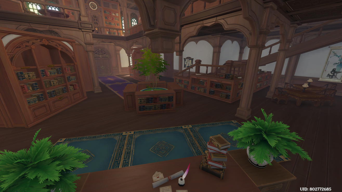 塵歌壺入口から徒歩０分 図書館風マイホームの紹介 Genshin Impact Official Community