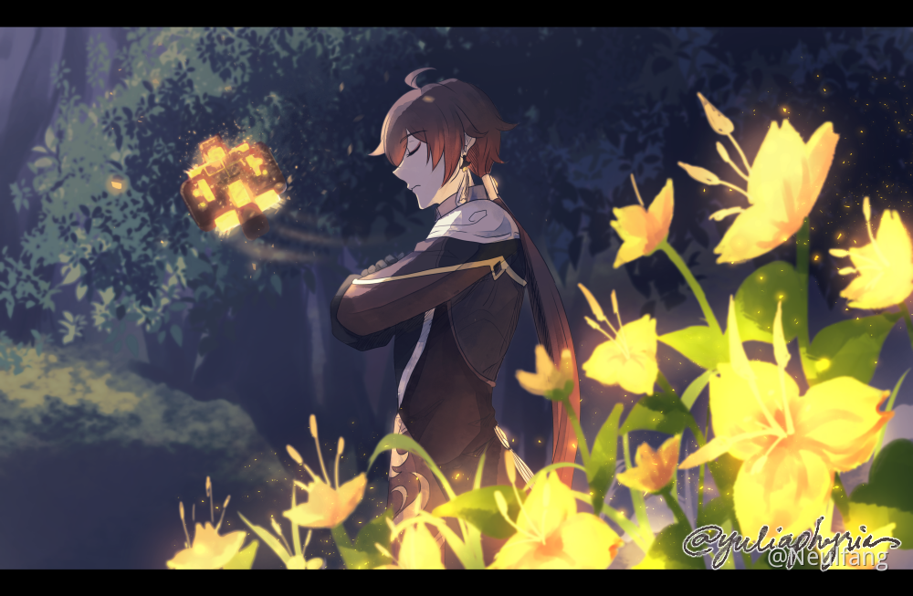 That one spot where these beautiful glowing flowers bloom... Genshin