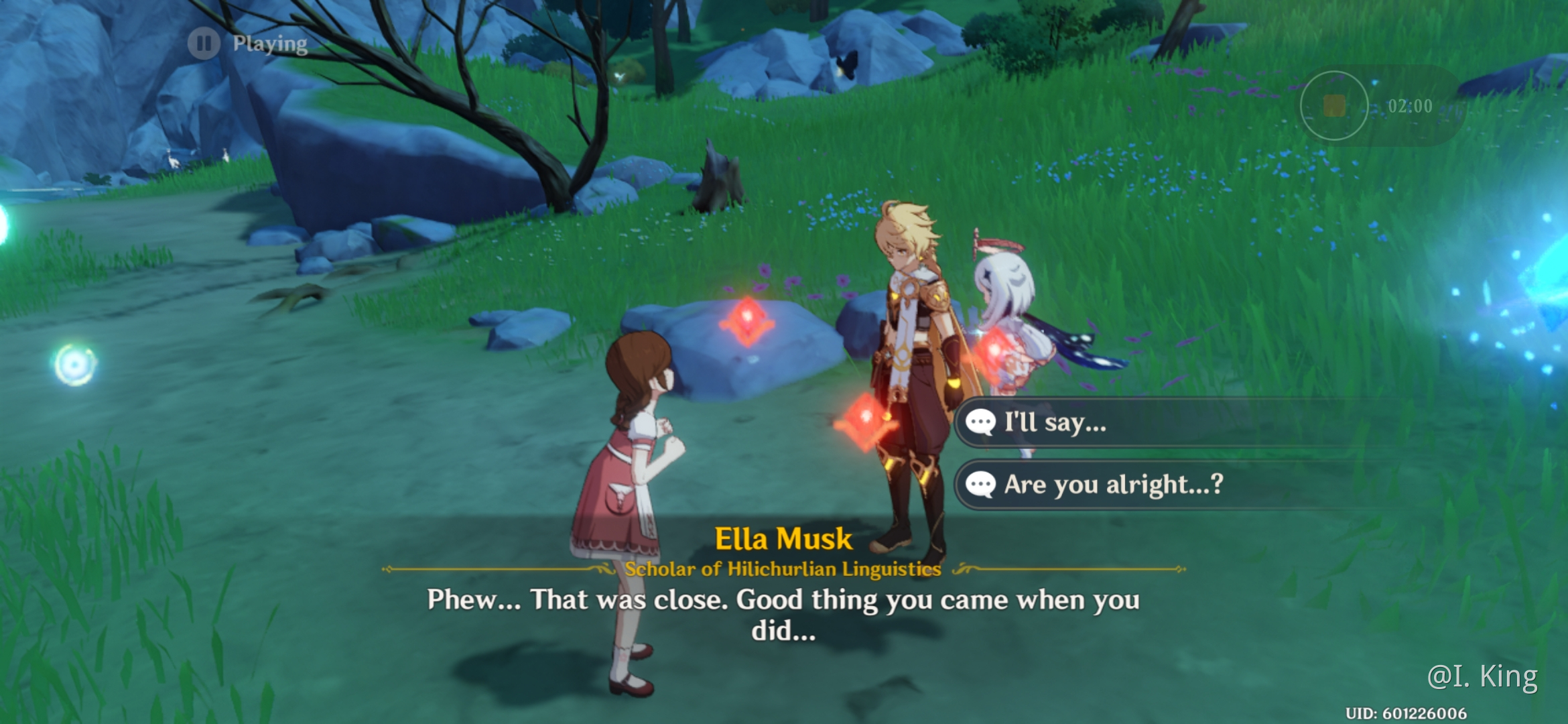 Aether's showing off his Pyro Vision early Genshin Impact HoYoLAB