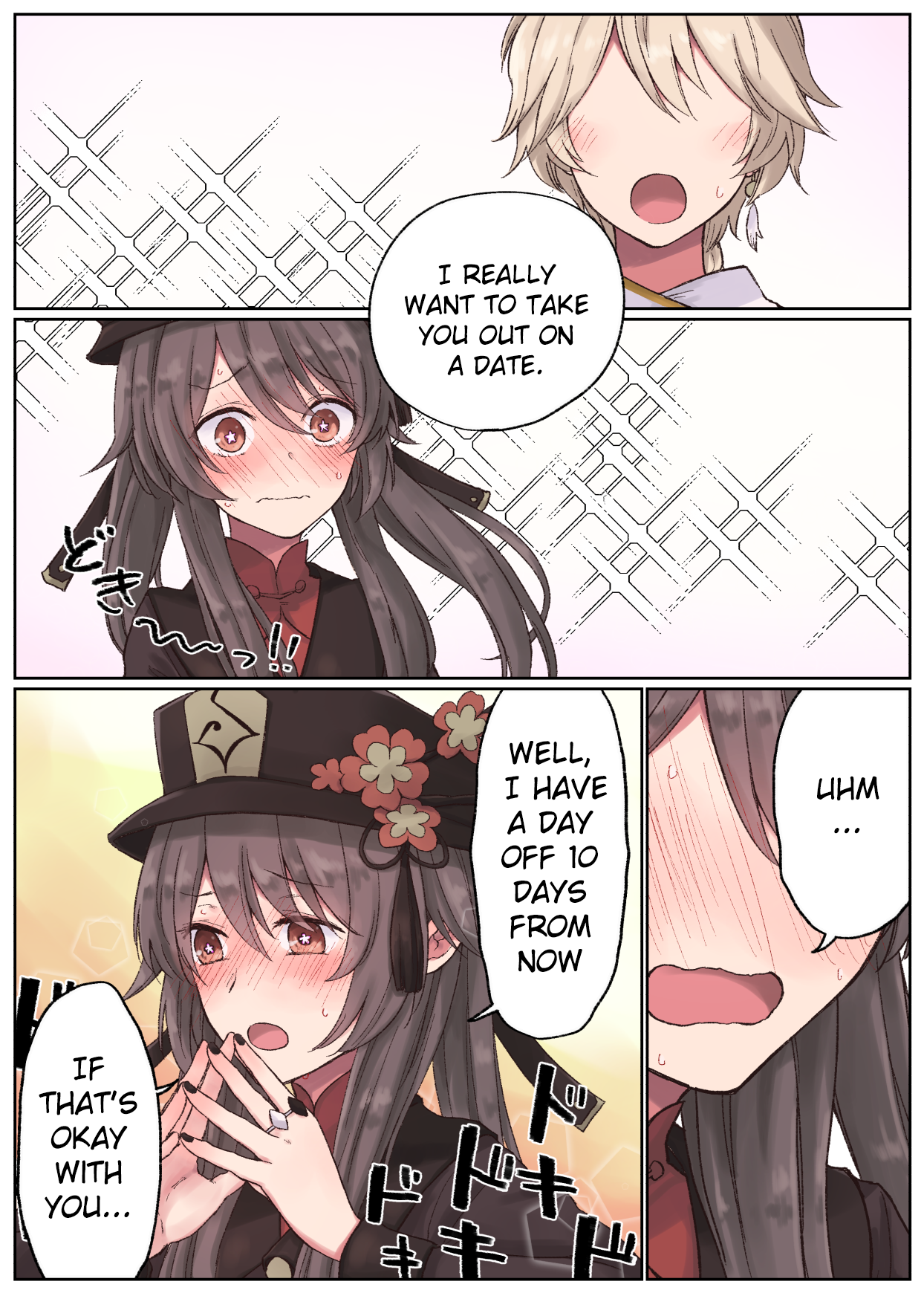 A date with Hu Tao comic [Ch. 1-5] by @pic_postcard [Translated ...